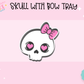 3D TRINKET TRAY- SKULL WITH BOW