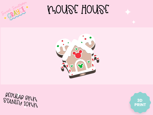 3D STRAW TOPPER- MOUSE HOUSE
