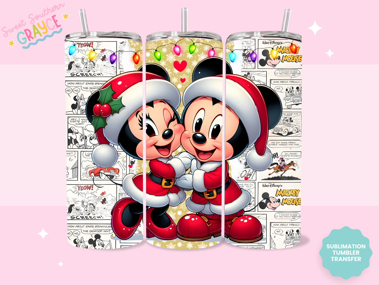 20oz SUBLIMATION TRANSFER - BABY MAGICAL MOUSE CHRISTMAS