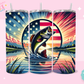 20oz SUBLIMATION TRANSFER - AMERICAN SUNSET FISH
