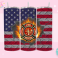 20oz SUBLIMATION TRANSFER - FIREFIGHTER FLAG