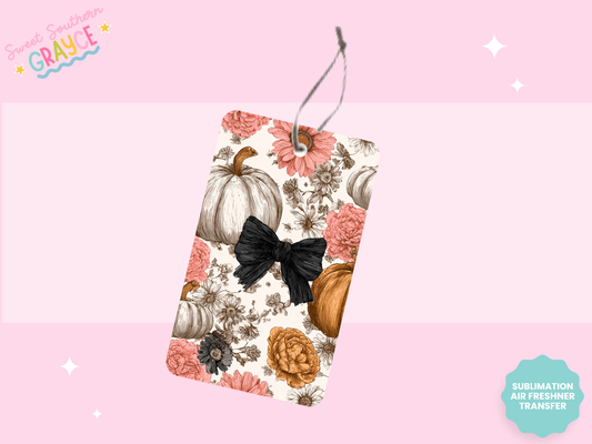 AIR FRESHIE SUB TRANSFER - PUMPKINS AND BOWS