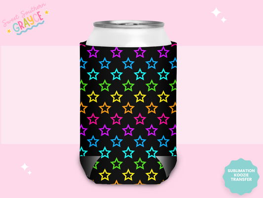 CAN KOOZIE SUB TRANSFER - COLORFUL STARS