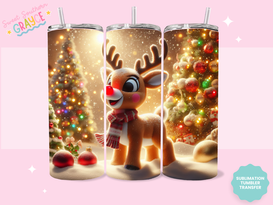 20oz SUBLIMATION TRANSFER - RUDOLPH