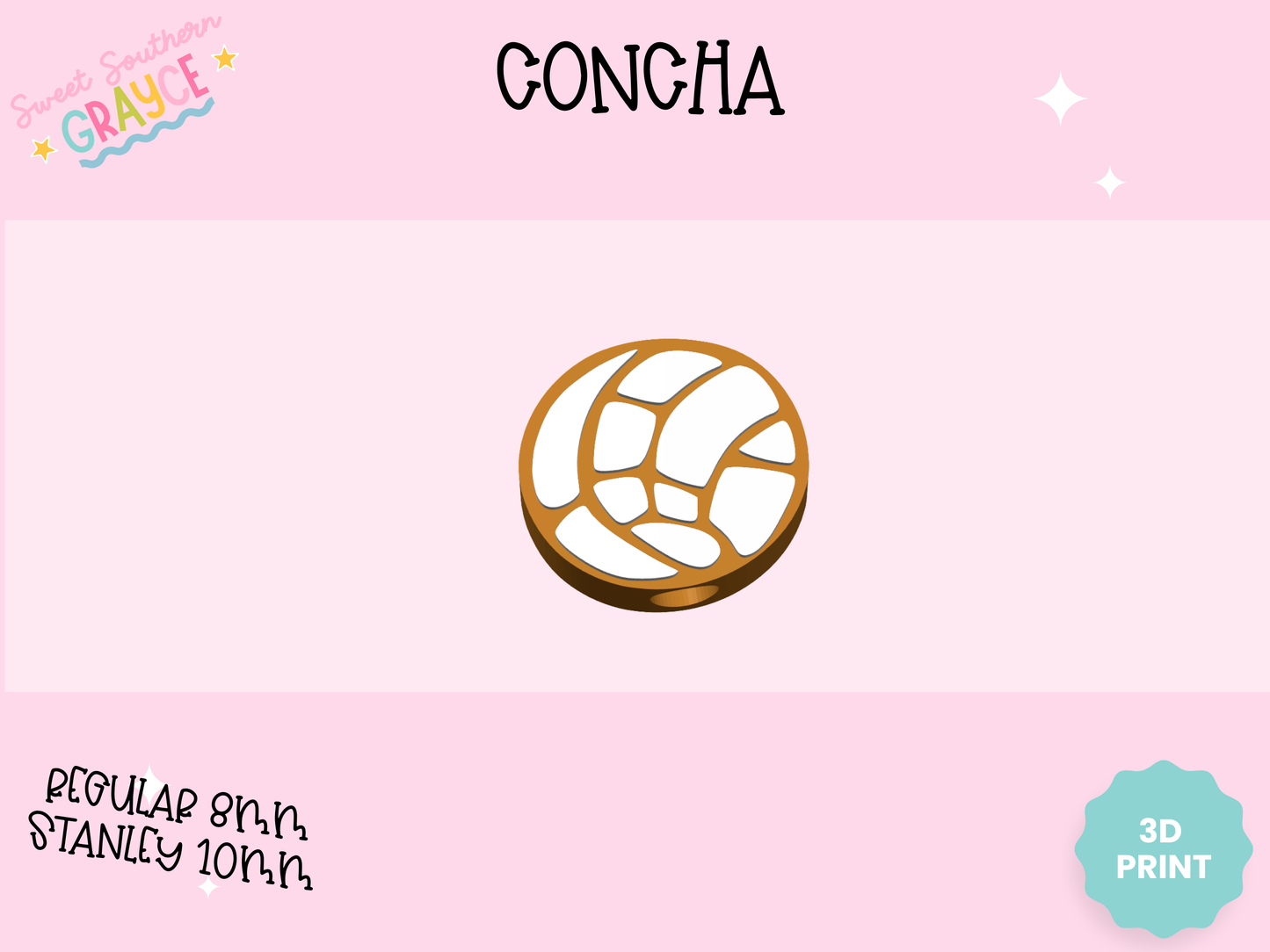 3D STRAW TOPPER- CONCHA