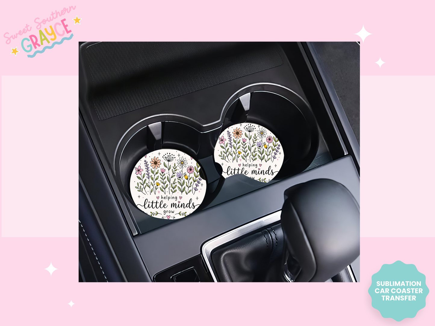 CAR COASTER SUBLIMATION TRANSFER - HELPING LITTLE MINDS