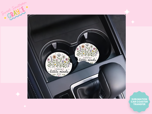 CAR COASTER SUBLIMATION TRANSFER - HELPING LITTLE MINDS