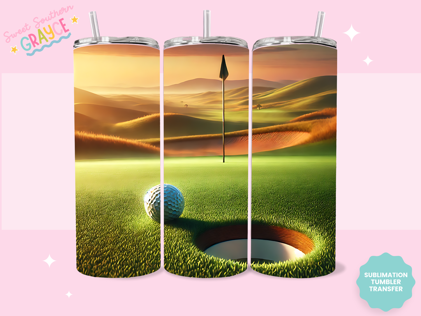 20oz SUBLIMATION TRANSFER - GOLF HOLE