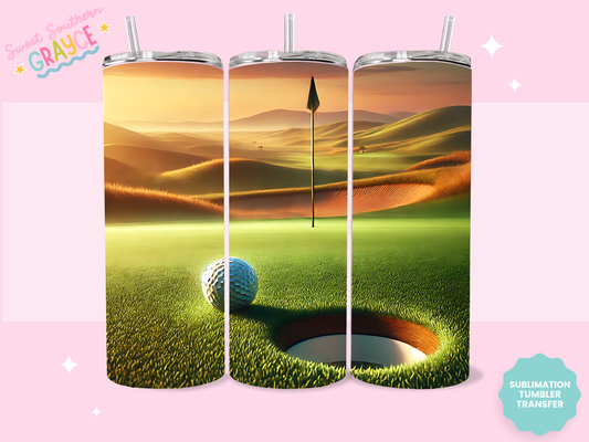 20oz SUBLIMATION TRANSFER - GOLF HOLE