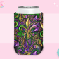 CAN KOOZIE SUB TRANSFER - MARDI GRAS BEADS