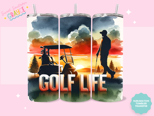 20oz SUBLIMATION TRANSFER - GOLF LIFE