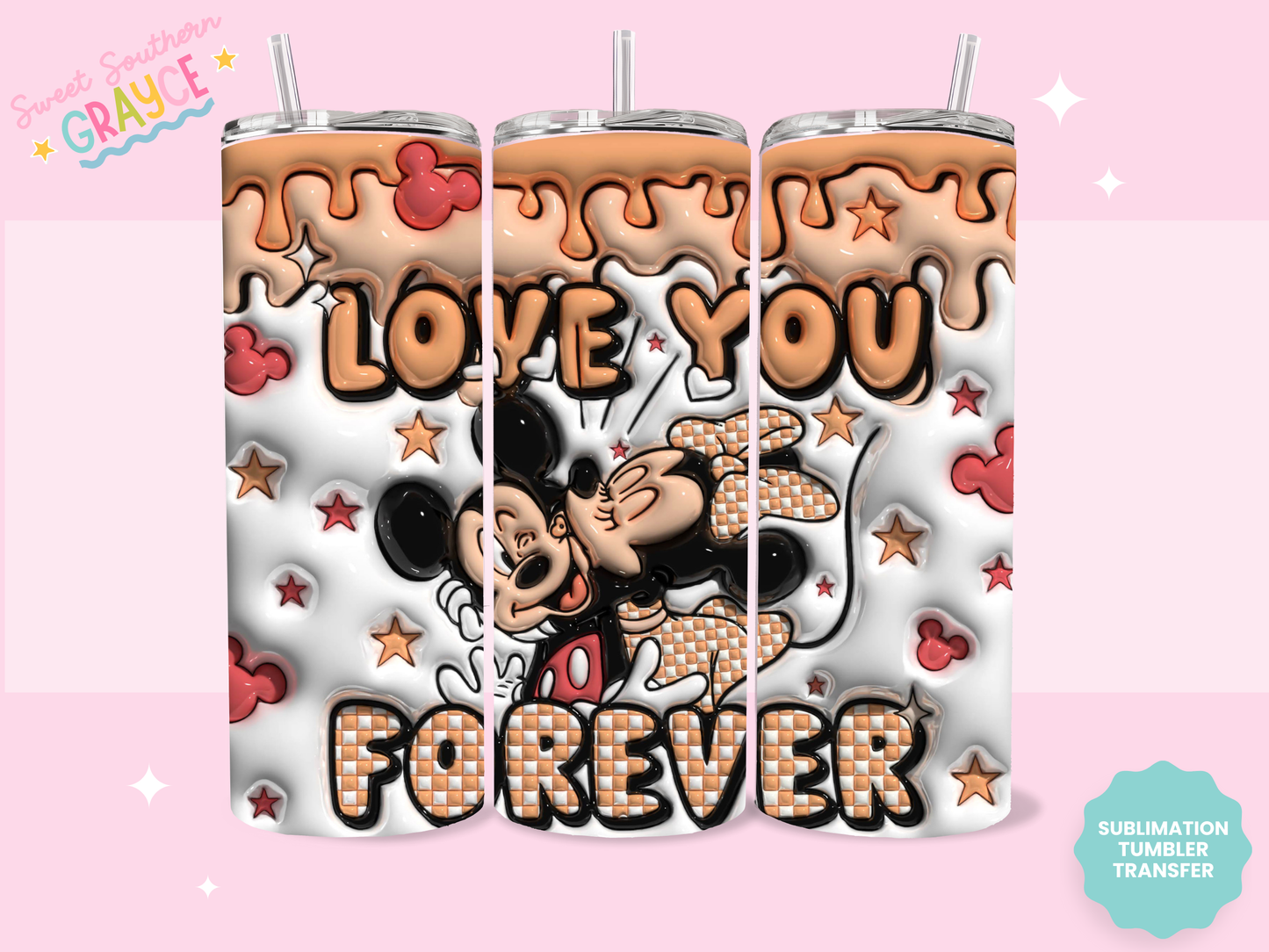 20oz SUBLIMATION TRANSFER - LOVE OUY FOREVER