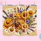 20oz SUBLIMATION TRANSFER - BEE WITH FLOWERS