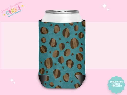 CAN KOOZIE SUB TRANSFER - TEAL CHEETAH