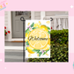 GARDEN FLAG SUBLIMATION TRANSFER - WELCOME LEMON