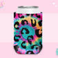 CAN KOOZIE SUB TRANSFER - TIE DYE CHEETAH