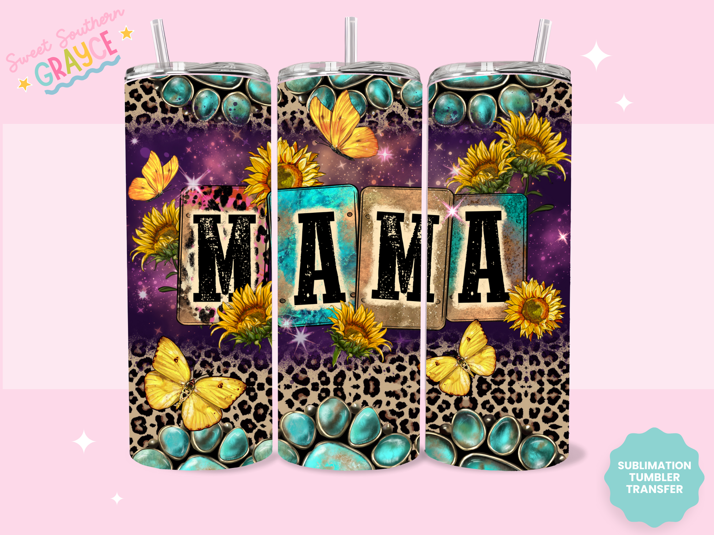 20oz SUBLIMATION TRANSFER - RUSTIC MAMA