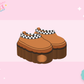 3D STRAW TOPPER- CHECKERED SLIPPERS