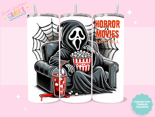 20oz SUBLIMATION TRANSFER - HORROR MOVIES AND CHILL