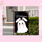 GARDEN FLAG SUBLIMATION TRANSFER - WELCOME GHOST BUNNY