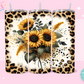 20oz SUBLIMATION TRANSFER - CHEETAH SUNFLOWER BUNCH