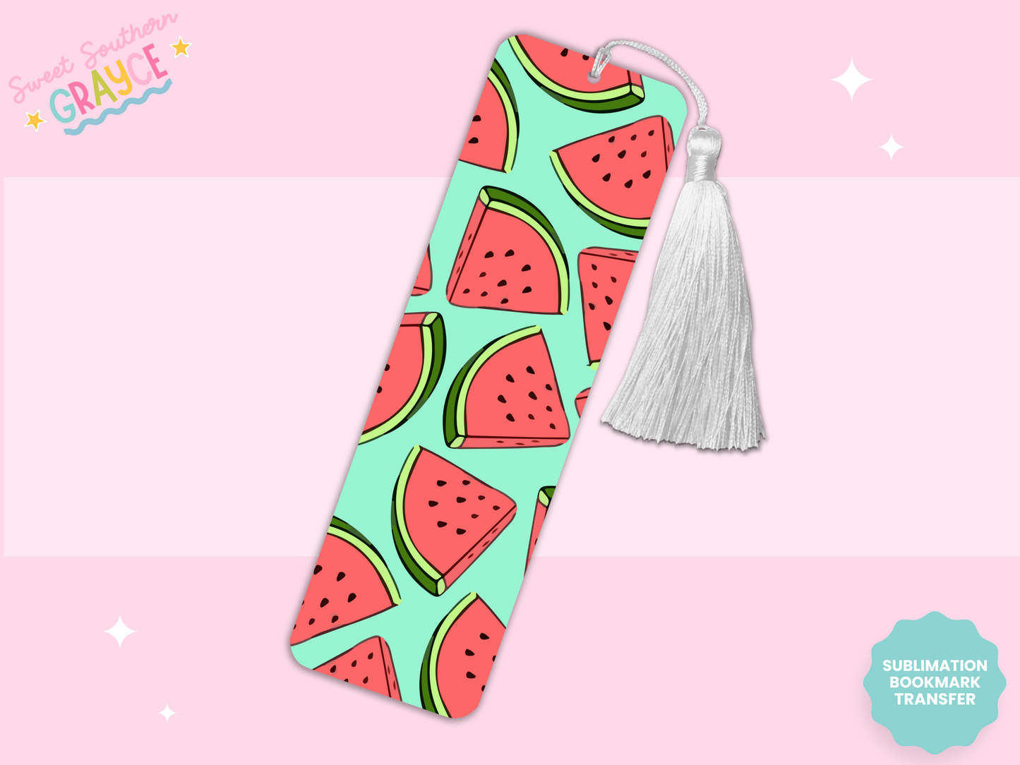 BOOKMARK SUBLIMATION TRANSFER - MINT WATERMELON