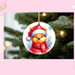 ORNAMENT SUBLIMATION TRANSFER - SNOW HONEYBEAR