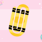 JUMBO PAPER CLIP SUB TRANSFER - YELLOW CRAYON