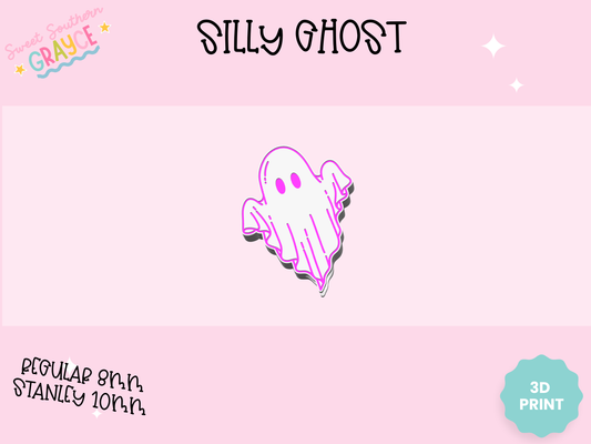 3D STRAW TOPPER- SILLY GHOST