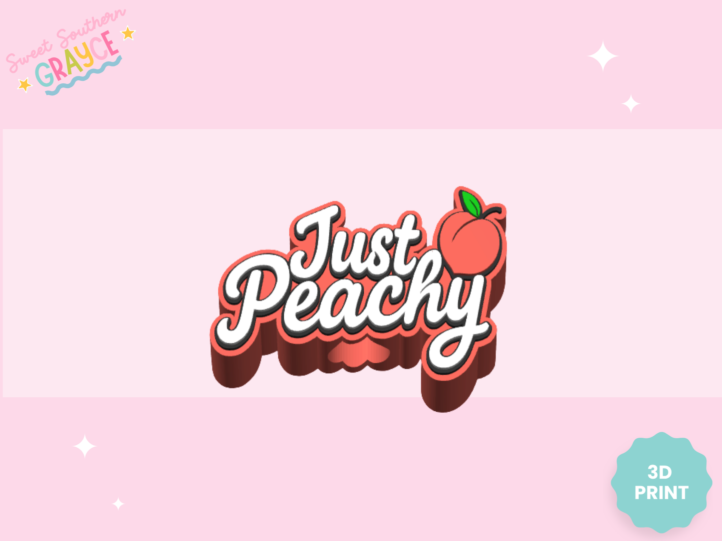 3D STRAW TOPPER- JUST PEACHY