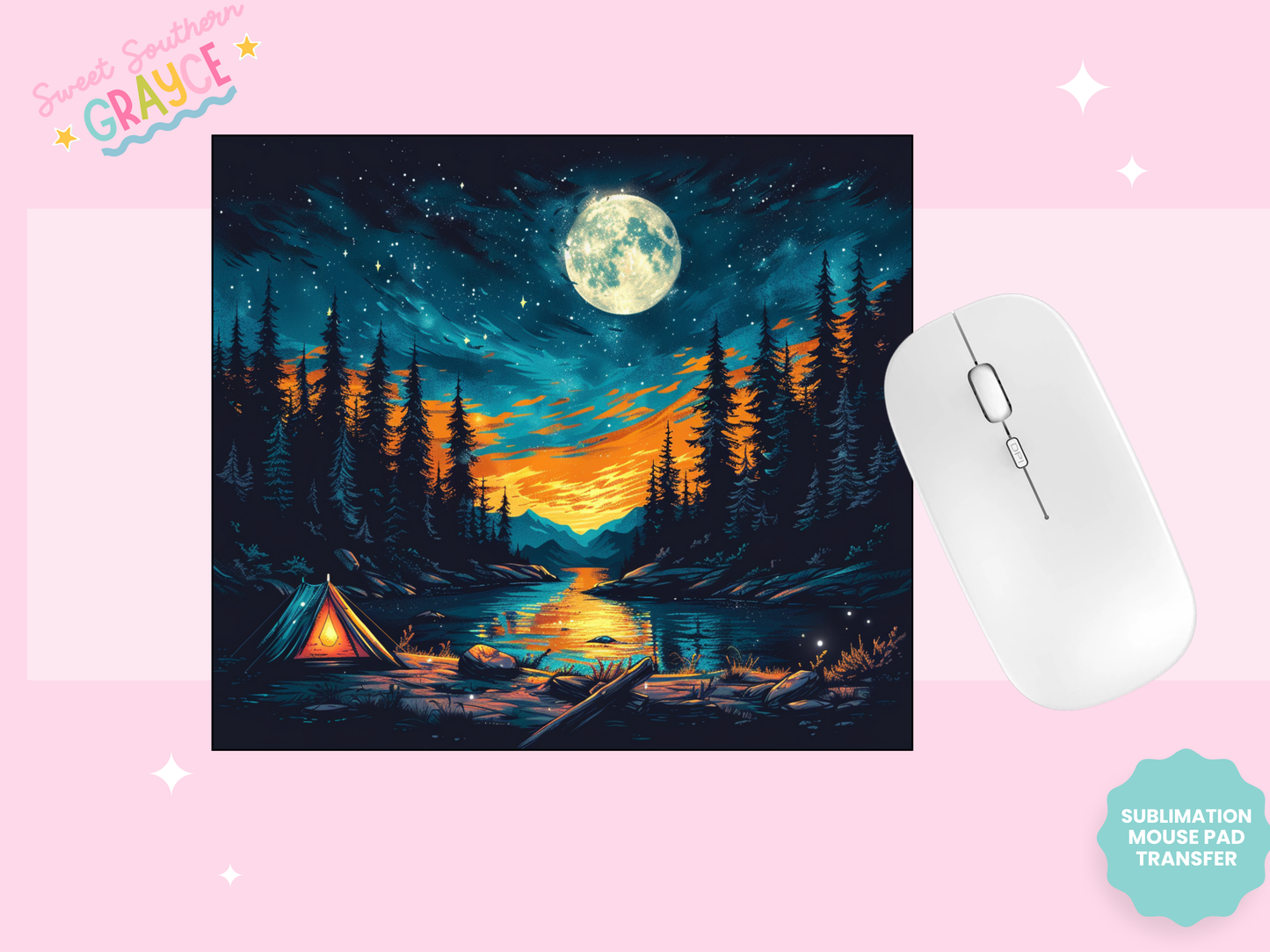 MOUSE PAD SUBLIMATION TRANSFER - MOUNTAIN SUNSET