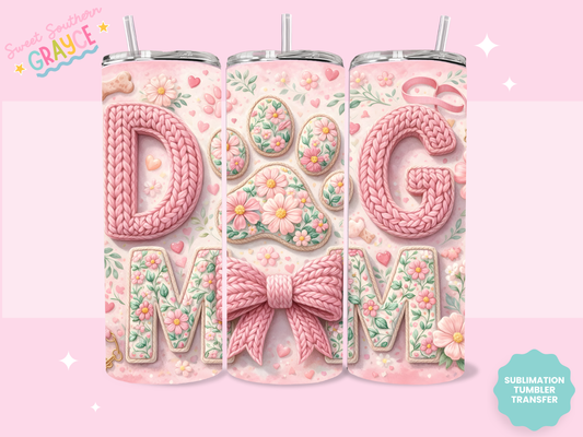 20oz SUBLIMATION TRANSFER- YARN DOG MOM