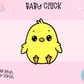 3D STRAW TOPPER- BABY CHICK