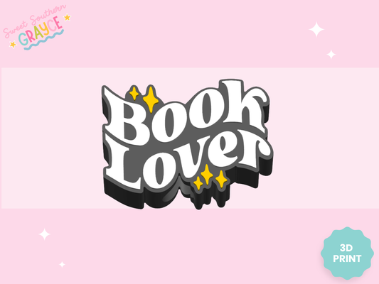 3D STRAW TOPPER- BOOK LOVER