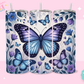 20oz SUBLIMATION TRANSFER- BLUE PURPLE BUTTERFLY