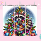 20oz SUBLIMATION TRANSFER - RACCON CHRISTMAS LIGHTS