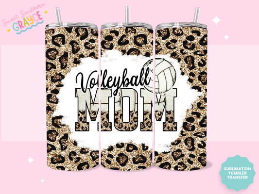 20oz SUBLIMATION TRANSFER - VOLLEYBALL MOM CHEETAH