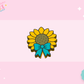 3D STRAW TOPPER- SUNFLOWER BOW