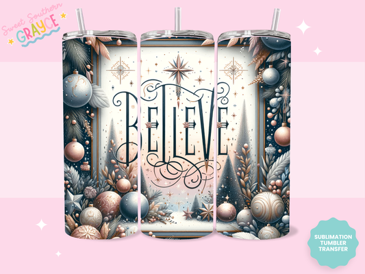 20oz SUBLIMATION TRANSFER - BELIEVE