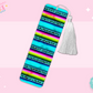 BOOKMARK SUBLIMATION TRANSFER - TURQ BOHO STRIPES