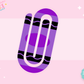 JUMBO PAPER CLIP SUB TRANSFER - PURPLE CRAYON