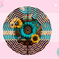 WIND SPINNER SUB TRANSFER - TURQ SUNFLOWERS