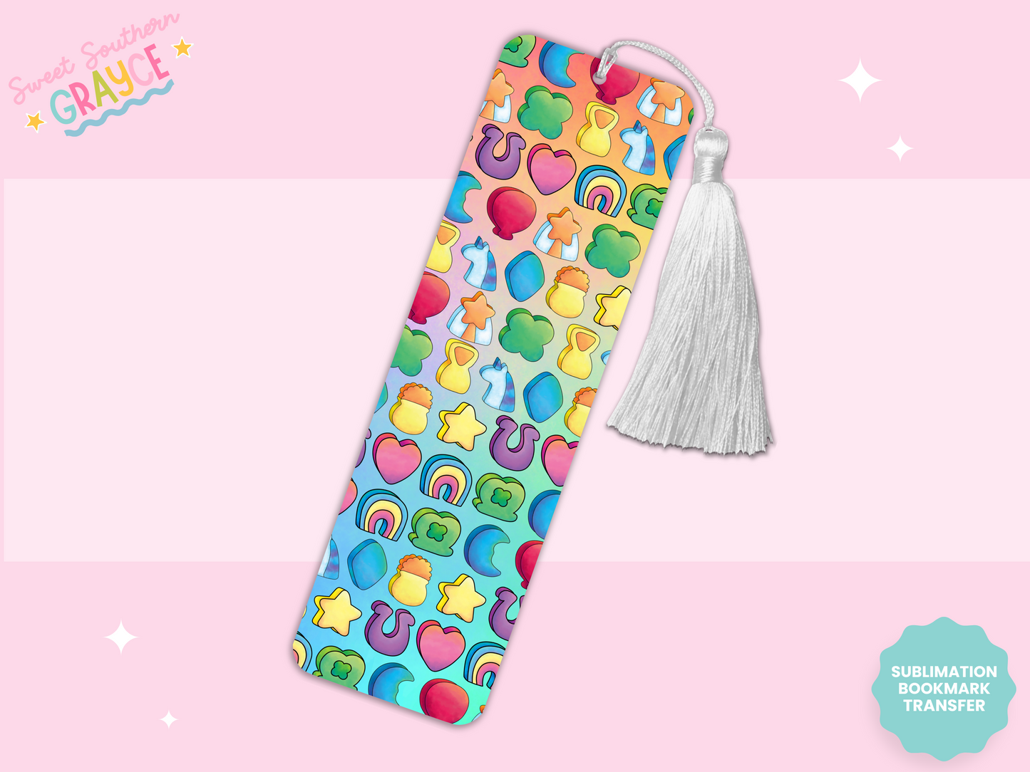 BOOKMARK SUBLIMATION TRANSFER - LUCKY CHARMS