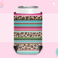 CAN KOOZIE SUB TRANSFER - BOHO CHEETAH STRIPES