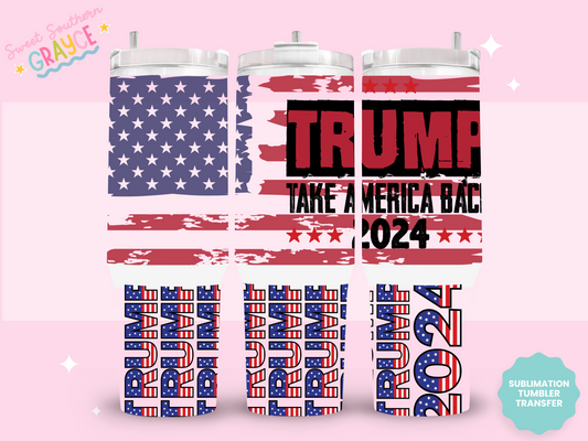 40oz SUBLIMATION TRANSFER- TRUMP 2024