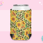 CAN KOOZIE SUB TRANSFER - CHEETAH SUNFLOWERS