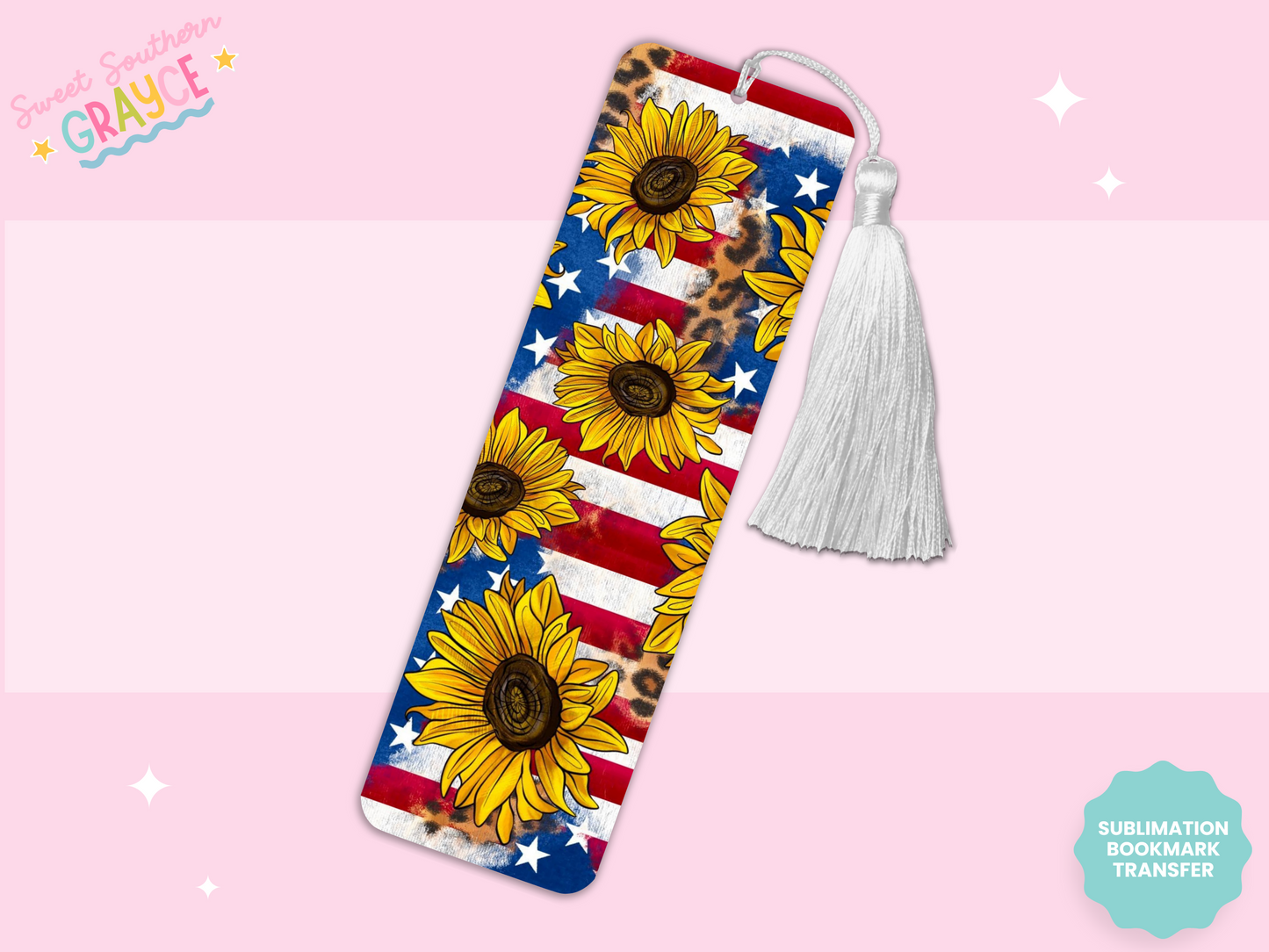 BOOKMARK SUBLIMATION TRANSFER - AMERICAN SUNFLOWER