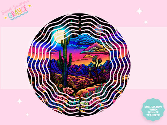 WIND SPINNER SUB TRANSFER - NEON DESERT SUNSET