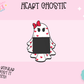 3D STICKY NOTE HOLDER- HEART GHOSTIE