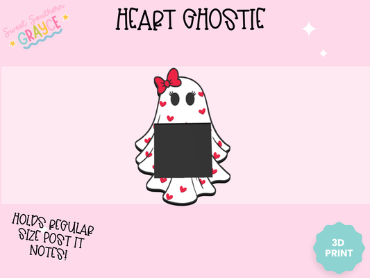 3D STICKY NOTE HOLDER- HEART GHOSTIE